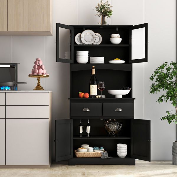 Black Tall Sideboard