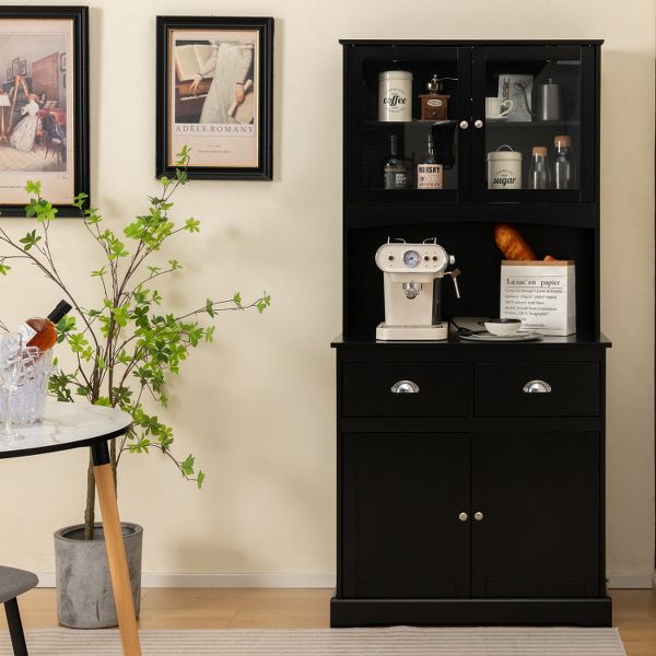 Black Tall Sideboard