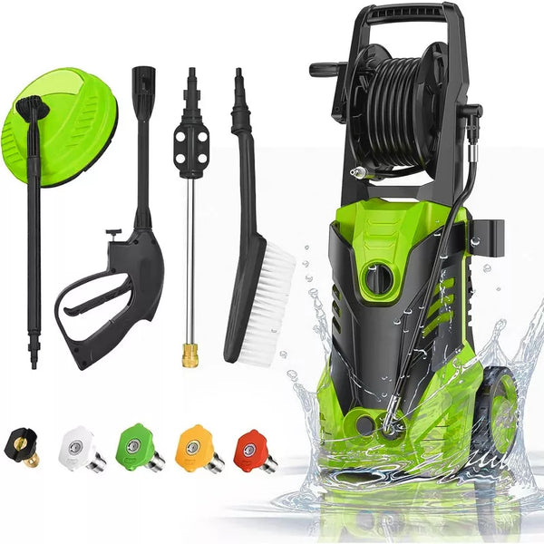 Electric Pressure Washer 3200 PSI with 5 Nozzles and Fixed Brush
