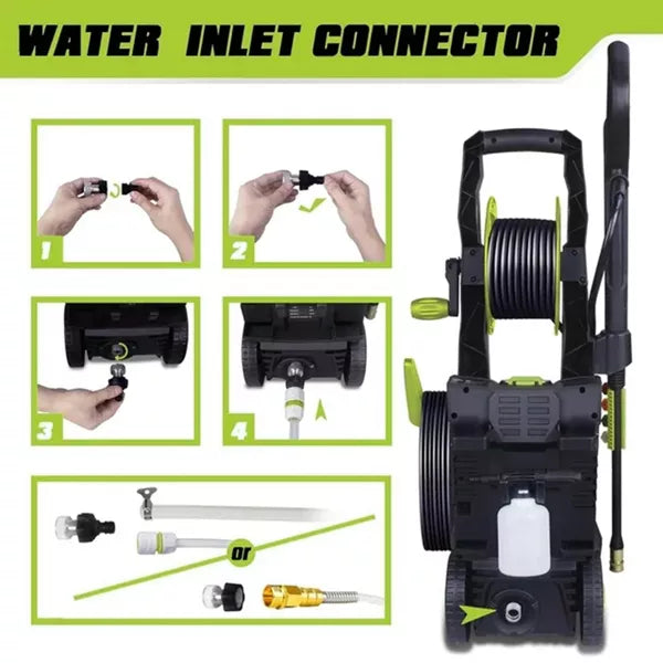 3200 PSI 2.2 GPM Electric Pressure Washer with 4 Different Pressure Tips