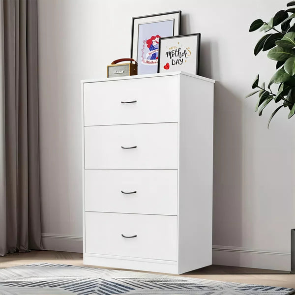 4 Drawer Dresser Wood Storage Cabinet Large drawers