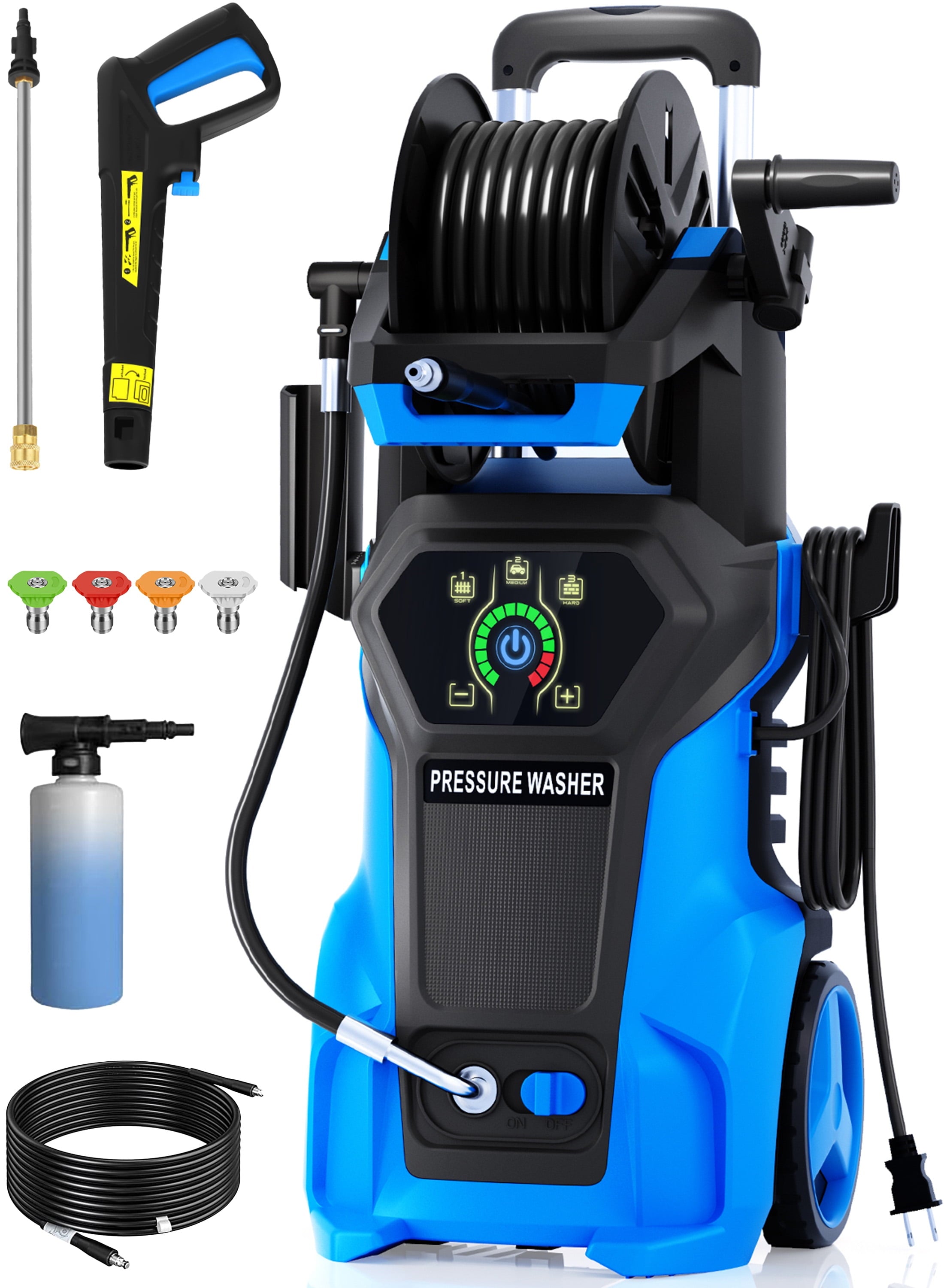 Fenbeli 5000 PSI Electric Pressure Washer 3.2 GPM Power Washers Electric Powered with 5 Quick Connect Nozzles