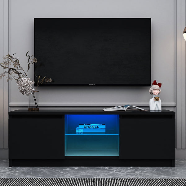 Furnibear LED TV Stand for TVs up to 55in Black