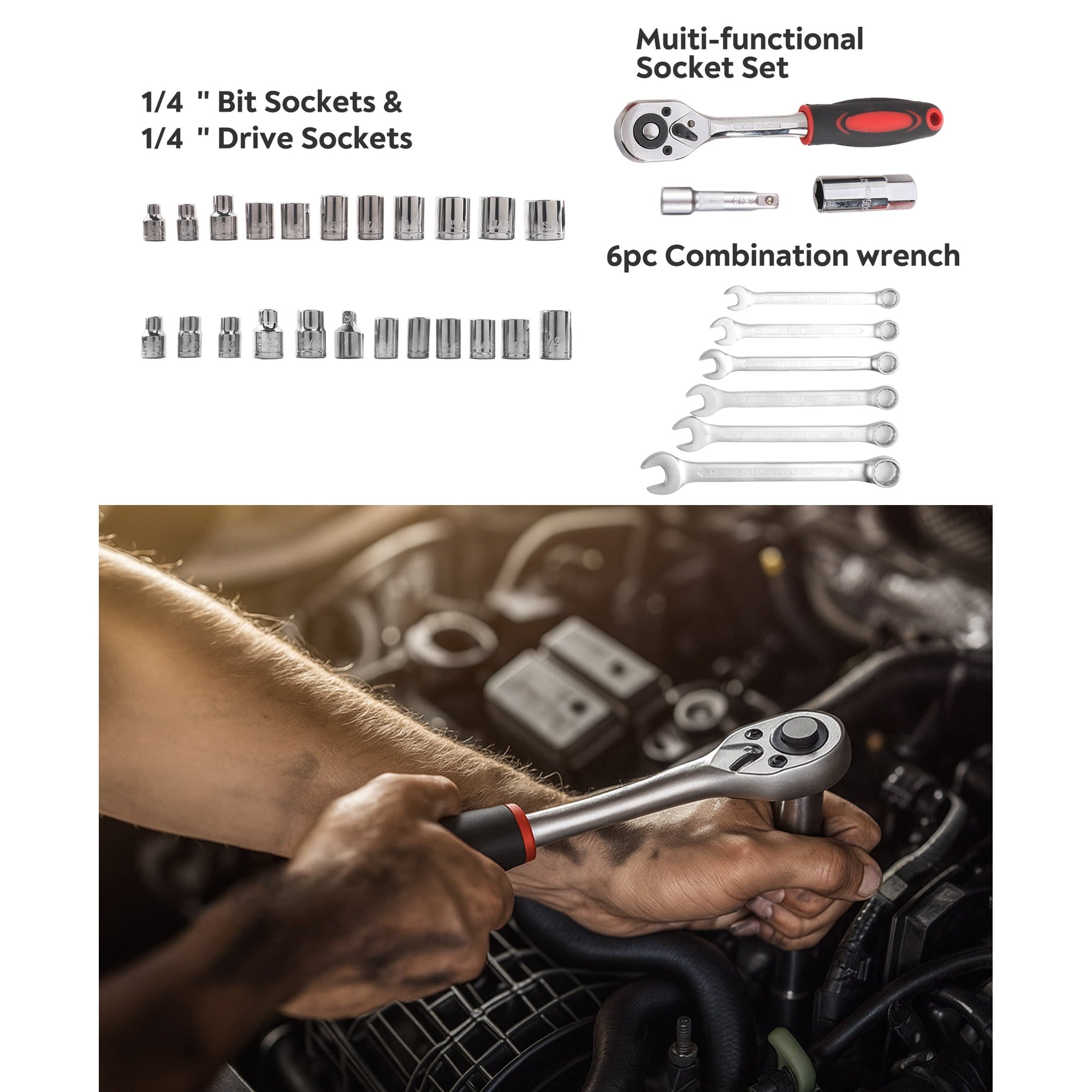 Fenbeli 328 Piece Home Tool Kit, Household Hand Tool Set with Portable Carrying Case, General Home/Auto Repair Tool Set for Men Women