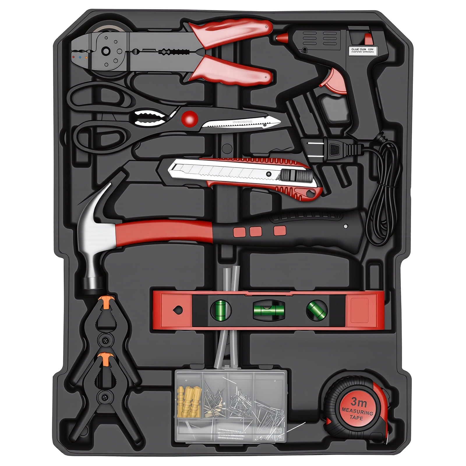 Fenbeli 399 Piece Tool Set, Professional Chrome Vanadium Steel Tool Kit with Aluminum Trolley Case and Wheels, Home Auto Repair Mechanic Tool Box,Silver