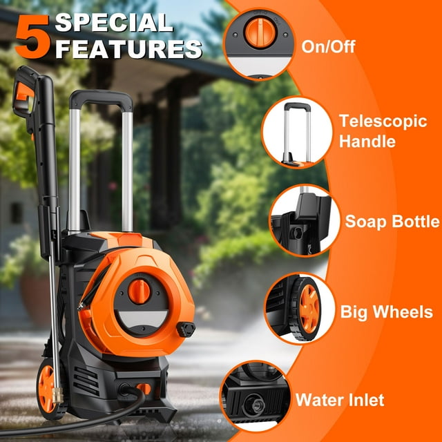 Fenbeli Electric Pressure Washer 4000 PSI Max 2.5 GPM Power Washer
