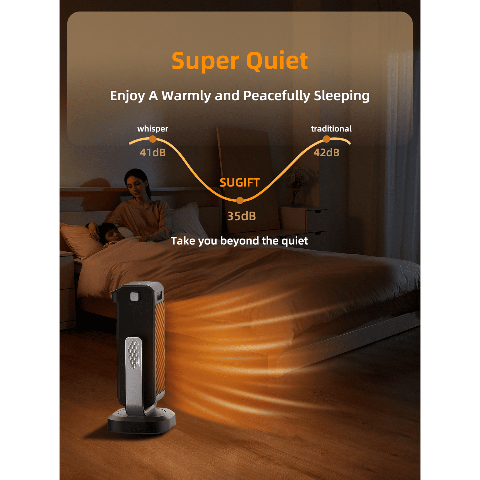Tower Electric Space Heater with Remote