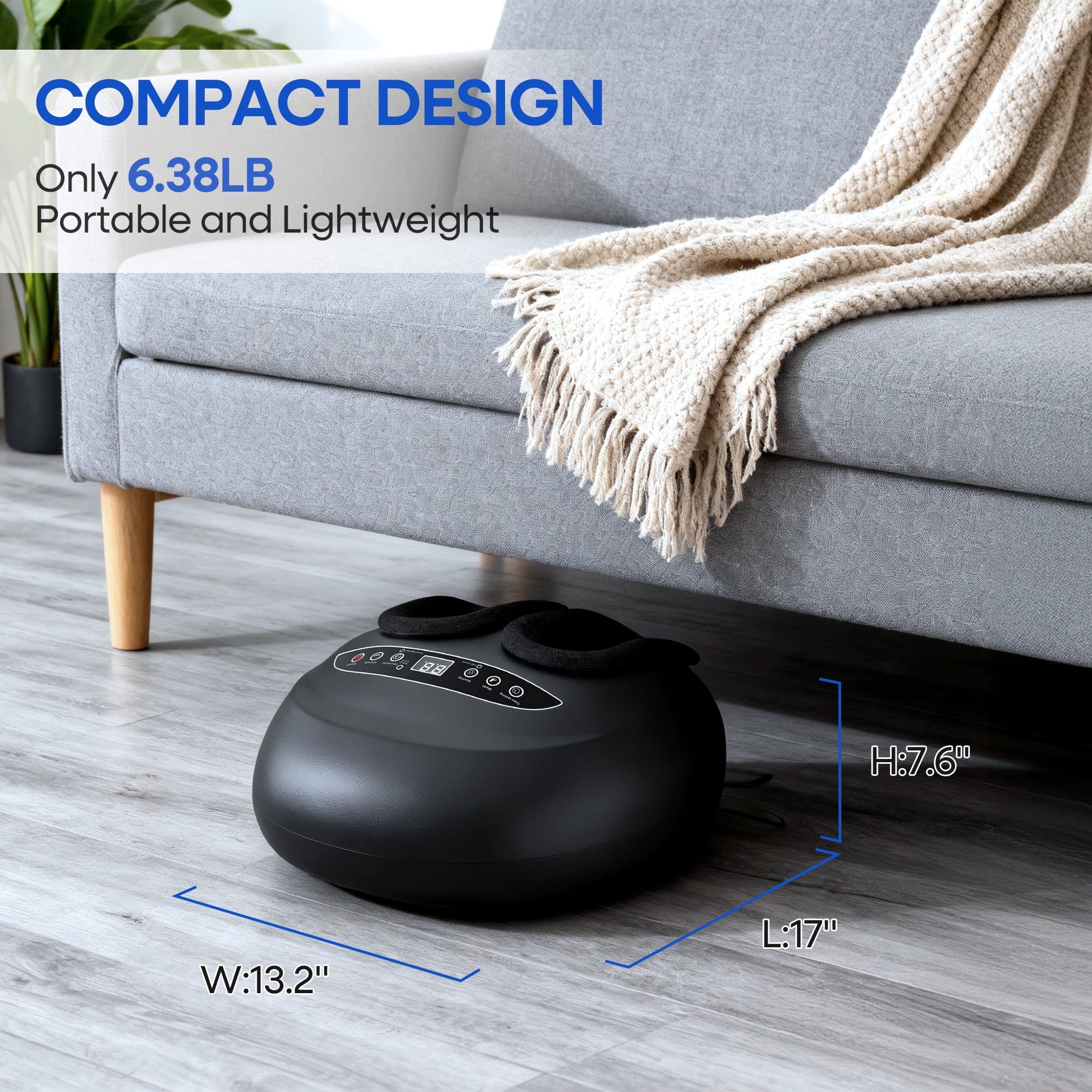 Fenbeli Shiatsu Foot Massager Machine with Heat, Rolling, Deep Kneading, Shiatsu Foot Massager,Birthday Christmas Gifts for Mom Dad Women Men