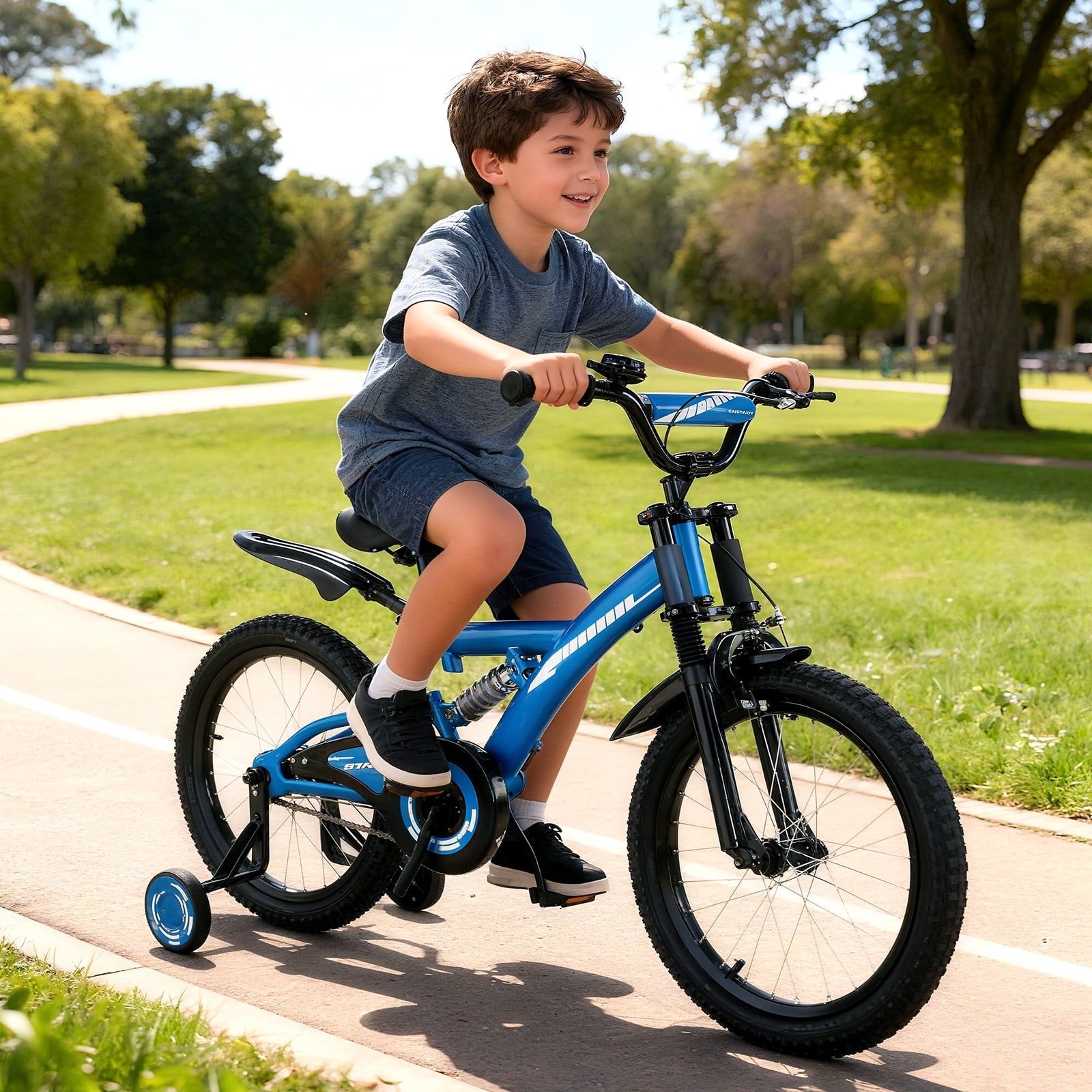 Fenbeli 16in Kids Bike, Ages 4-7 Years, Blue