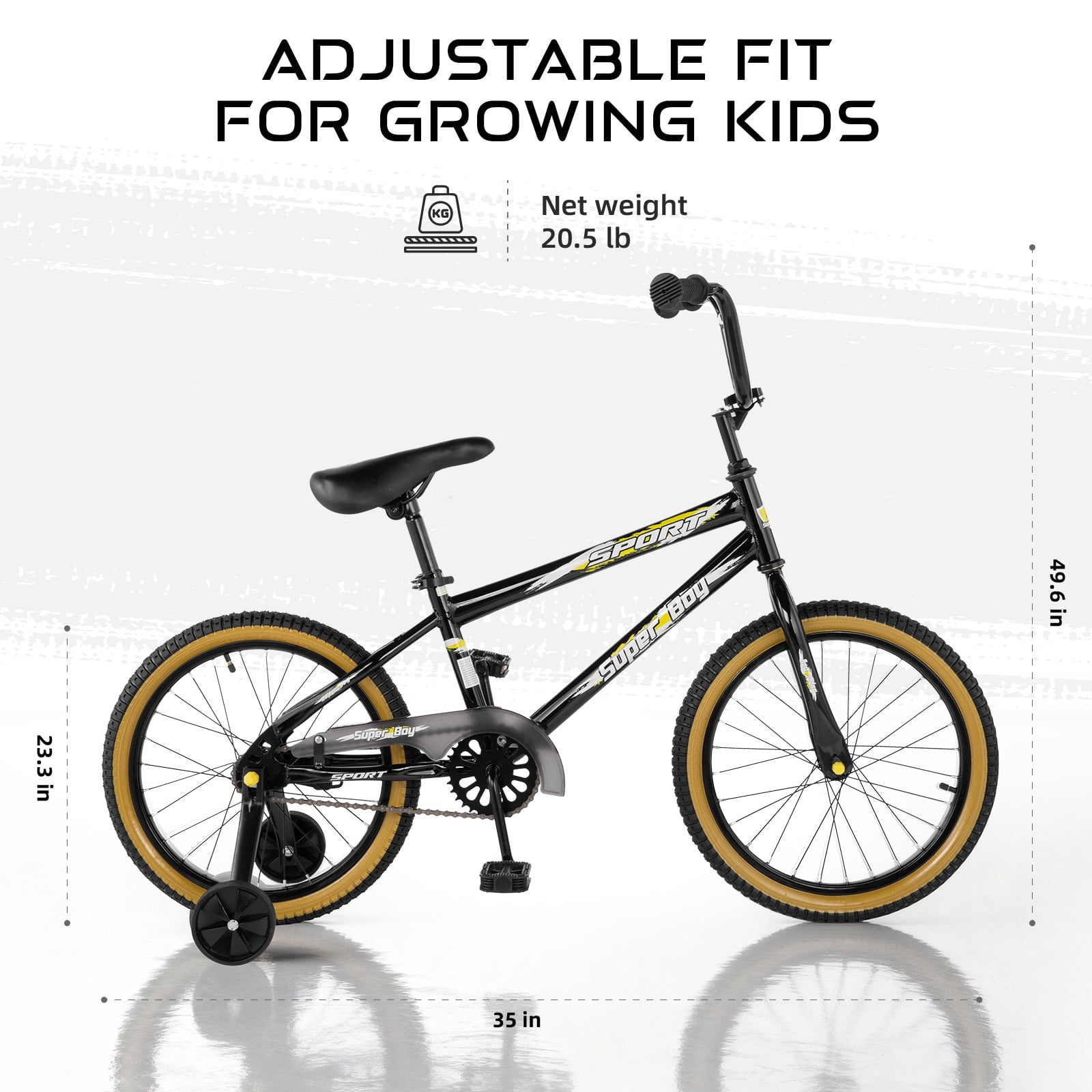 Fenbeli 20-in. Children's Bike, Ages 7-13 Years, Black