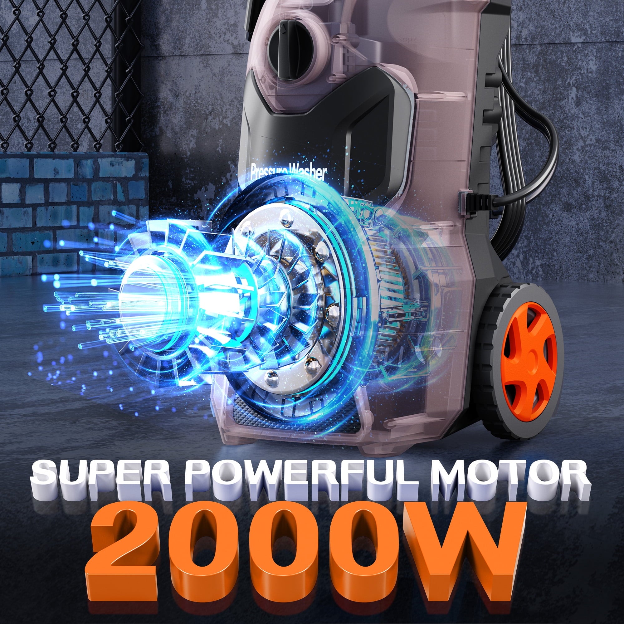 Fenbeli Electric Pressure Washer, 4800 PSI 3.2GPM Power Washer for Cars, Fences and Patios