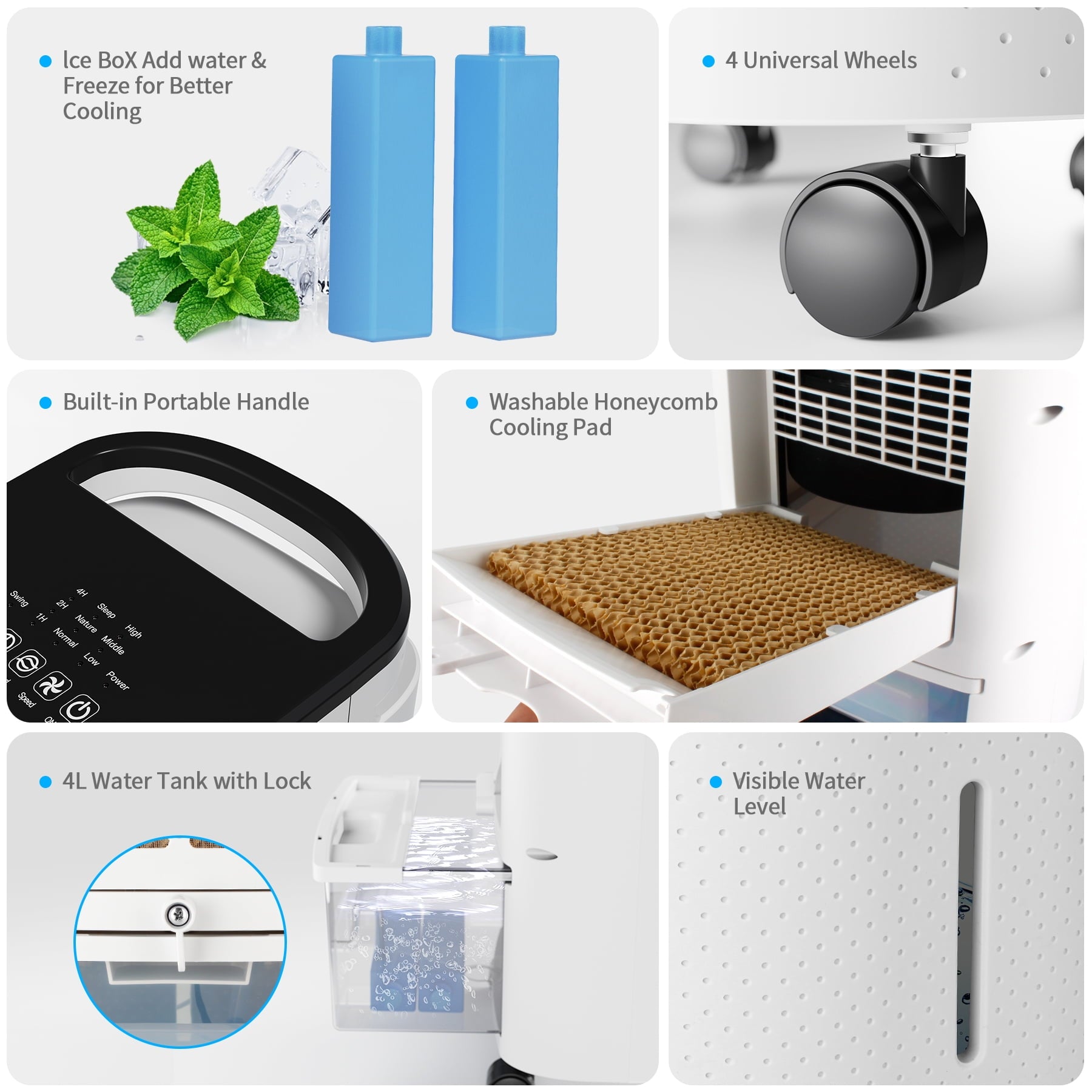 Fenbeli 3-in-1 Evaporative Portable Air Cooler with Remote Control