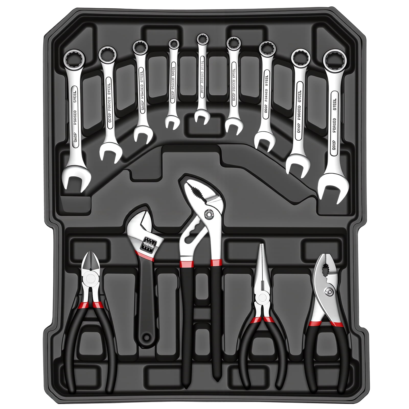 Fenbeli 399 Piece Tool Set, Professional Chrome Vanadium Steel Tool Kit with Aluminum Trolley Case and Wheels, Home Auto Repair Mechanic Tool Box,Silver
