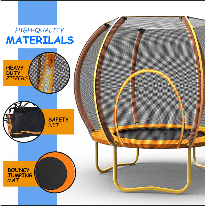Fenbeli 42in Trampoline for Kids with Enclosure Net Mini Indoor/Outdoor Trampolines with Heavy Duty Frame