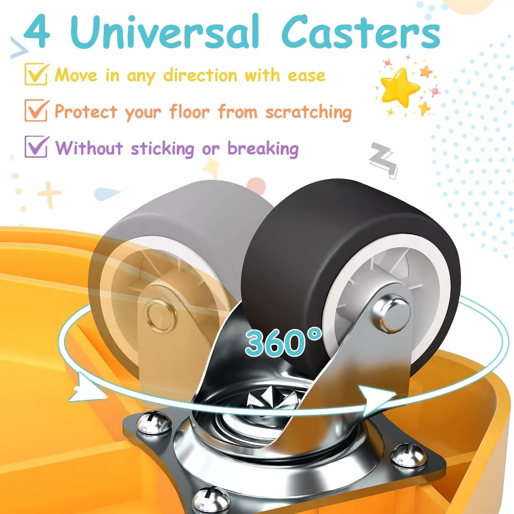 Fenbeli 4 Pieces Sport Scooters Board with Handles, Sitting Scooter for kids, Gym Indoor Outdoor Activities Play Equipment