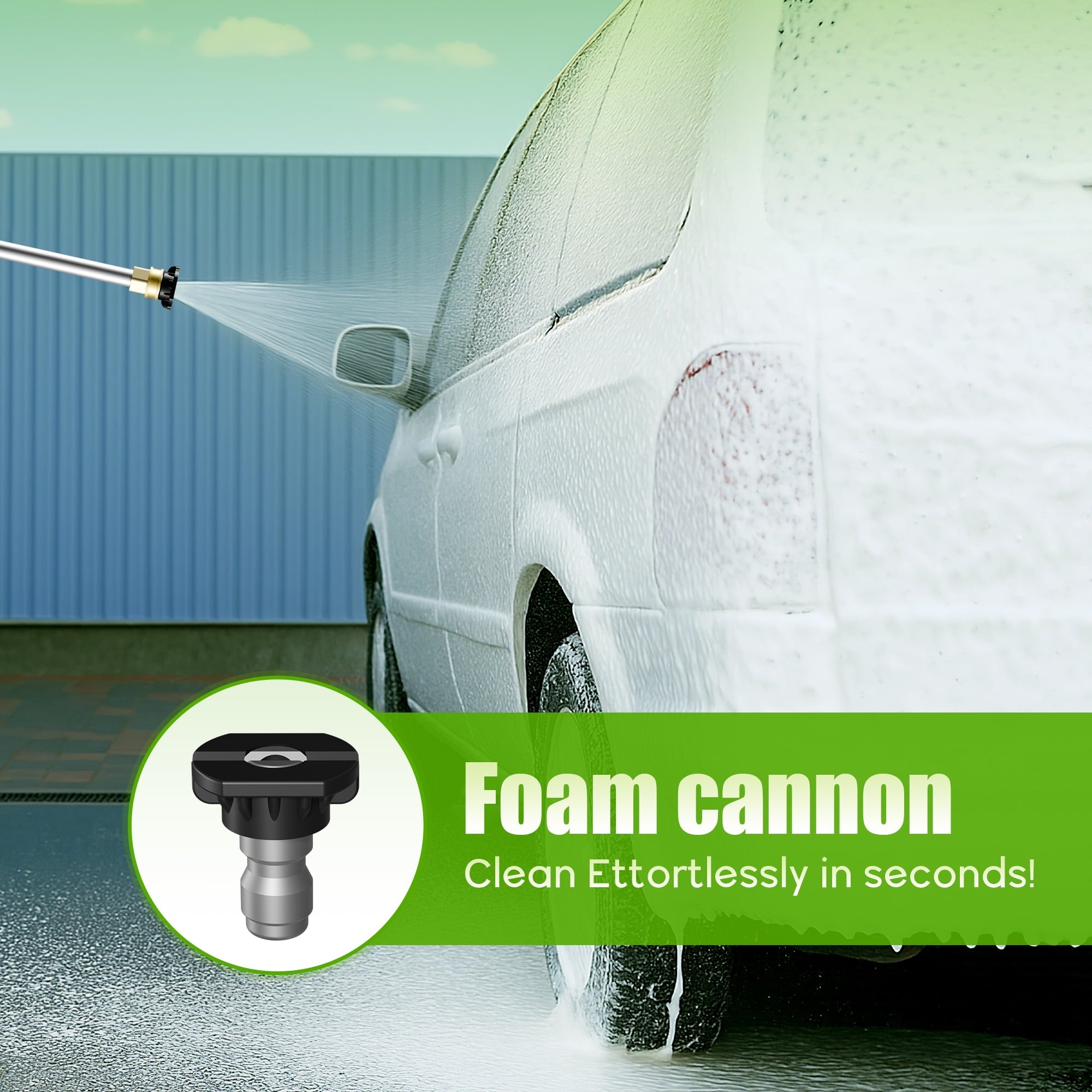 Fenbeli 3000 PSI Electric Pressure Washer, 2.0 GPM Power Washer with Hose Reel, 2000W High-Efficiency Cleaner for Cars, Homes, Driveways, and Decks