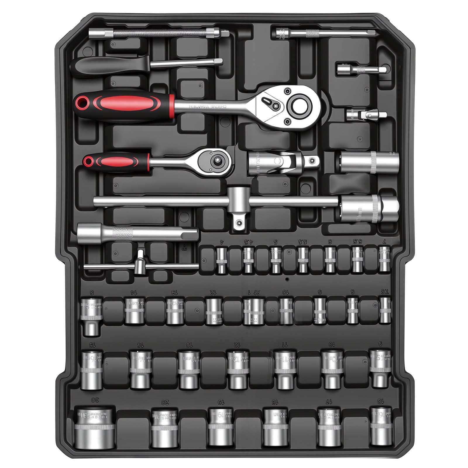Fenbeli 399 Piece Tool Set, Professional Chrome Vanadium Steel Tool Kit with Aluminum Trolley Case and Wheels, Home Auto Repair Mechanic Tool Box,Silver