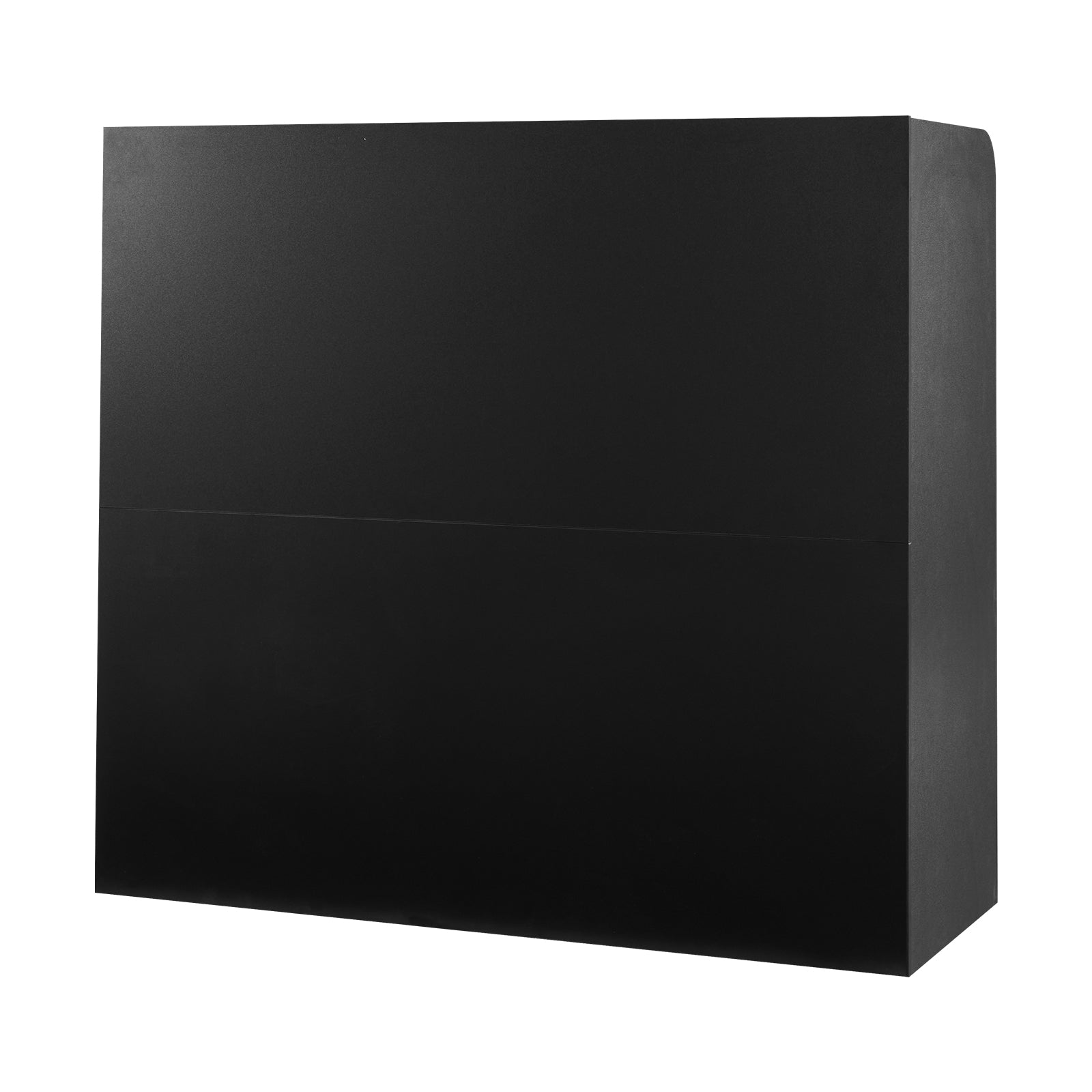 47 in. Rectangular Reception Desk with Lockable Drawer and Storage Cabinet, Black, for Checkout, Lobby, Salon, Office