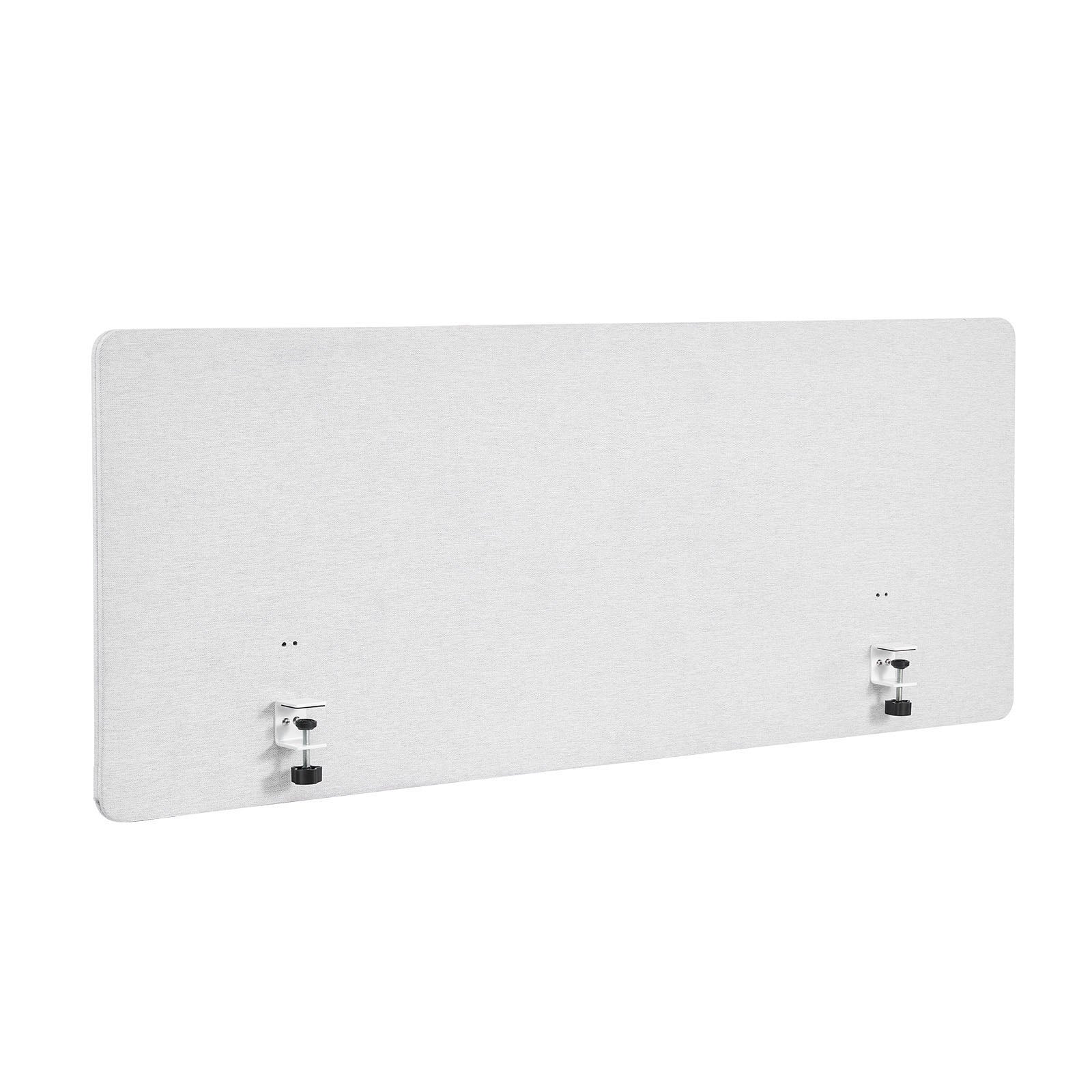 60 in. x 24 in. Desk Mounted Privacy Panel Divider with 2 Mounting Clips, PET Cubicle Partition for Office