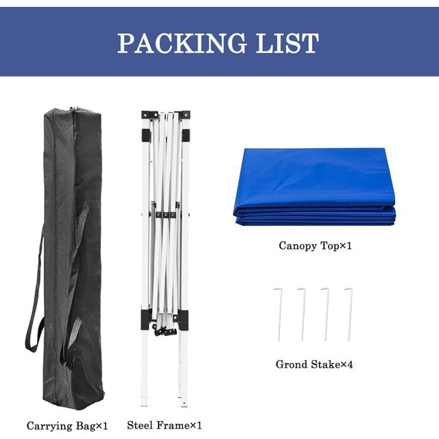 10x10 Pop Up Canopy Tent Black