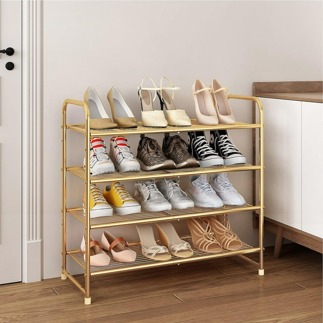 3 Tier Stackable Shoe Rack, White