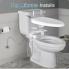 Bidet Attachment for Toilet, Ultra-Slim Dual Nozzle Hygienic Toilet Bidet, Fresh Cold Water Pressure Adjustable Bidet Attachment with Stainless Steel Inlet