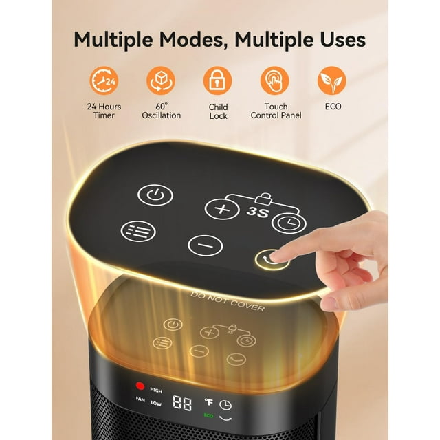 2000W Space Heater Portable Electric Heater for Indoor Use