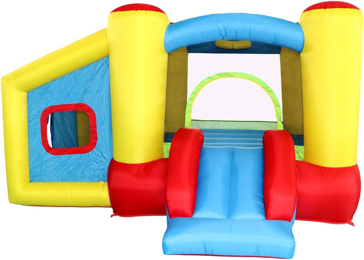 Inflatable Bounce House Slide Jumping Bouncy Castle House with Air Blower for Kids