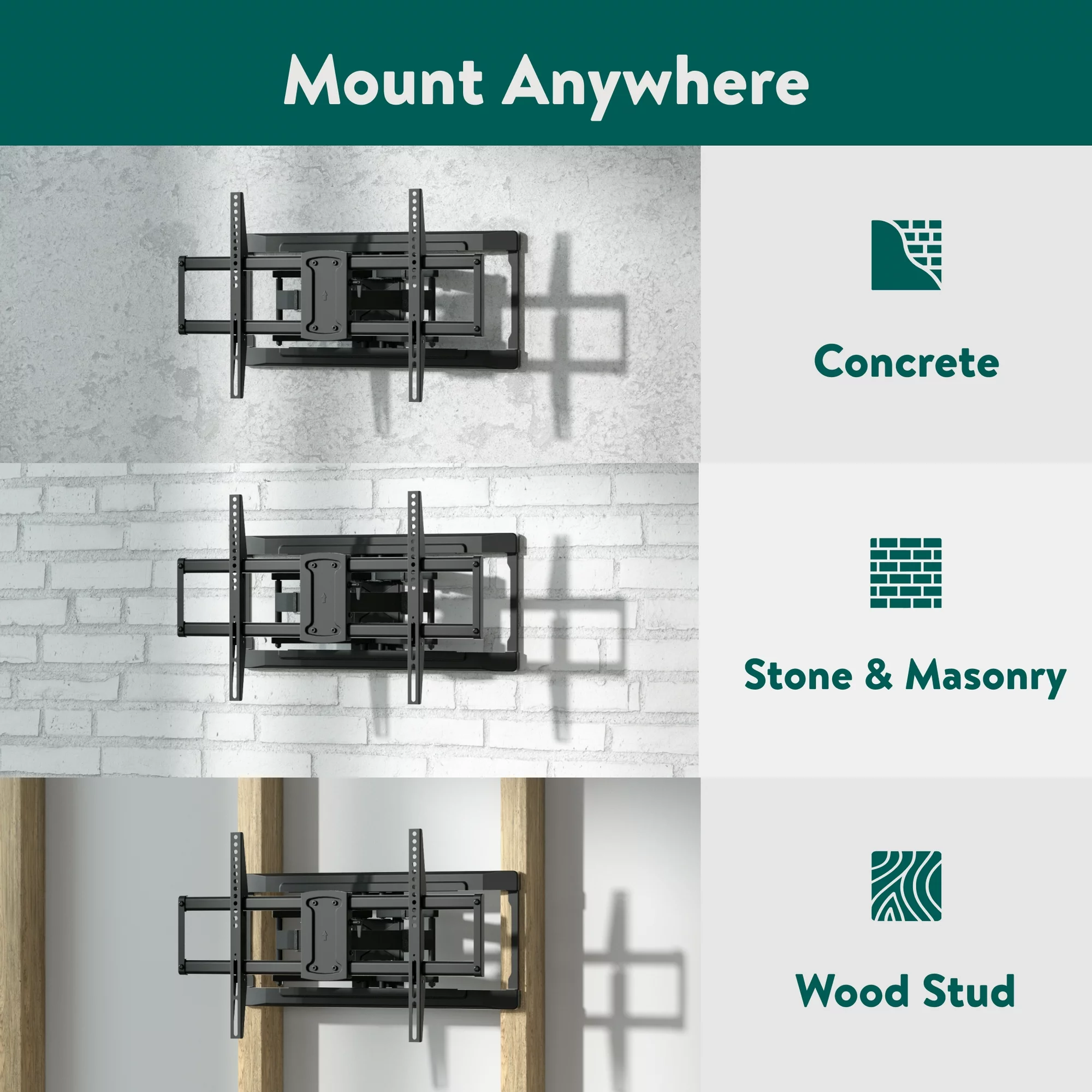 Full Motion TV Wall Mount