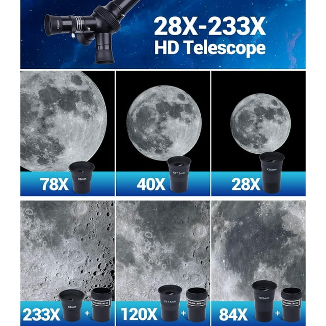 Telescope 70mm Aperture 700mm AZ Mount Astronomical Refracting Telescope