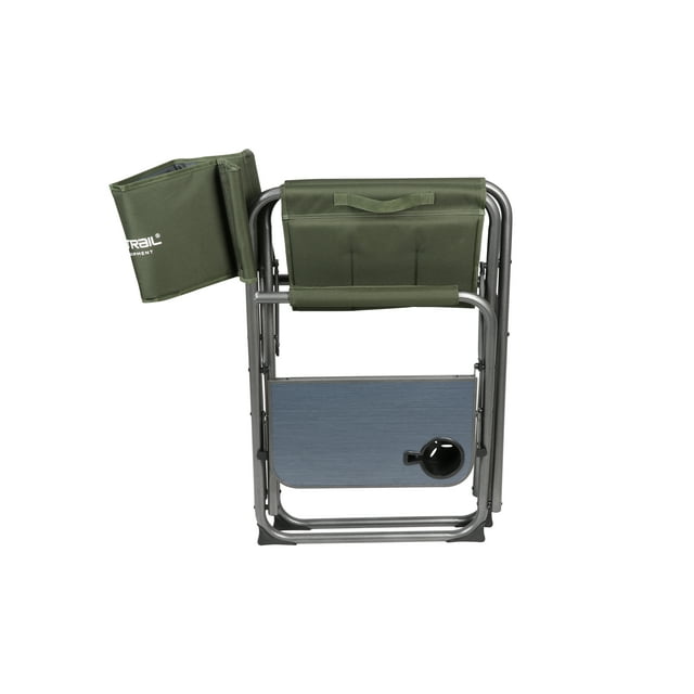 Oversized Director Chair with Side Table for Outdoor, Green Fabric