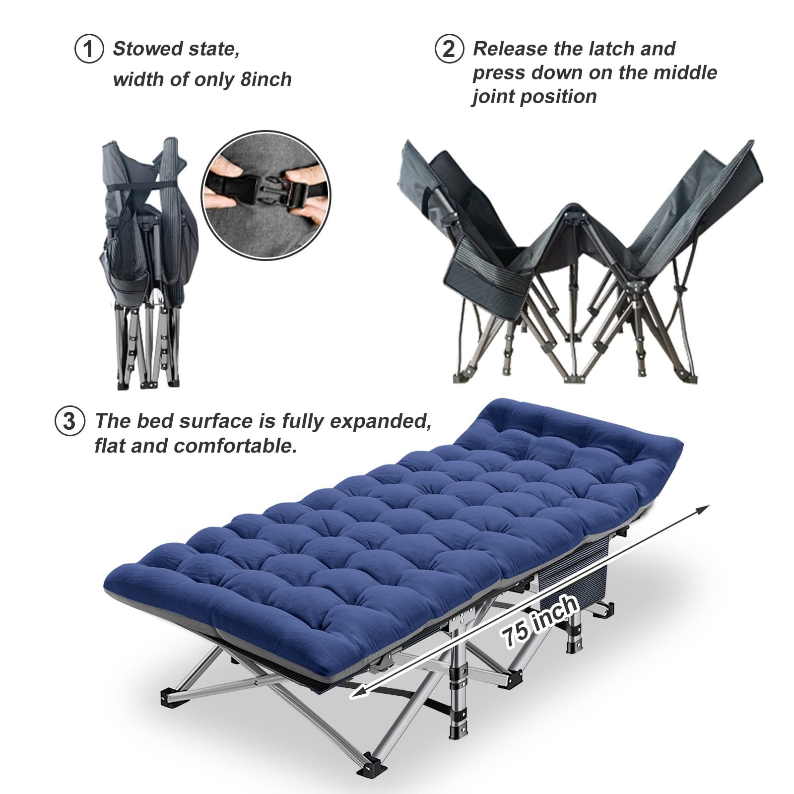 Folding Camping Cots for Adults, Folding Cot Bed