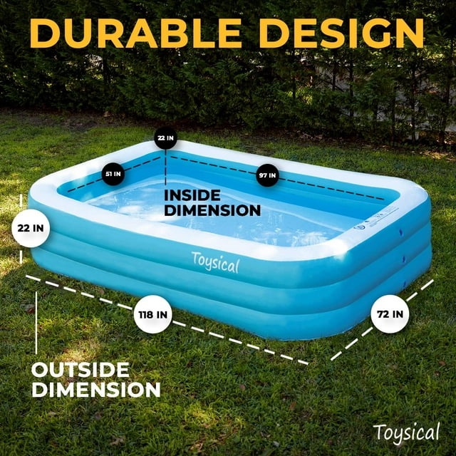 Inflatable Pool for Kids and Adults with Pump