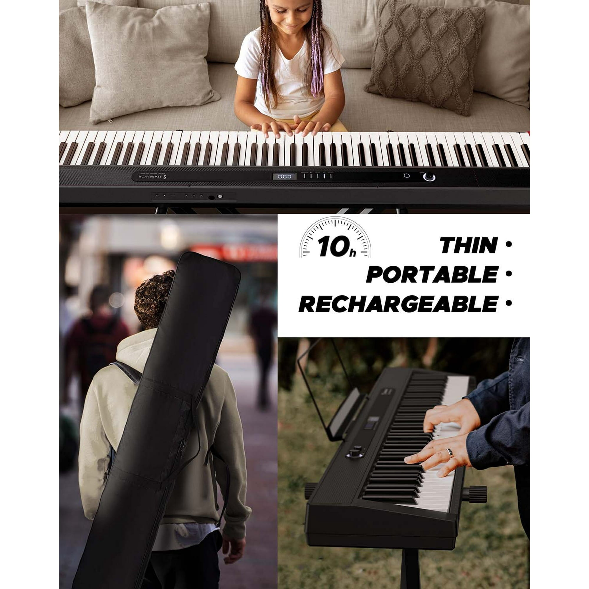 Piano Keyboard 88 Keys, Full-size Electric Keyboard Piano