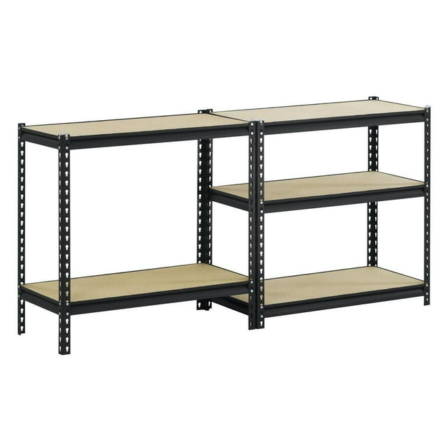 Rack 5-Tier Steel Shelving, Black