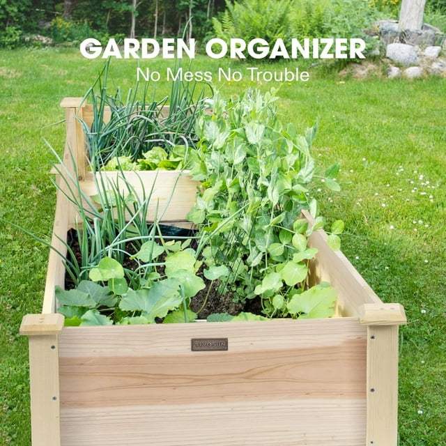 8 X 2Ft Wooden Raised Garden Bed Outdoor Wood Planter Box