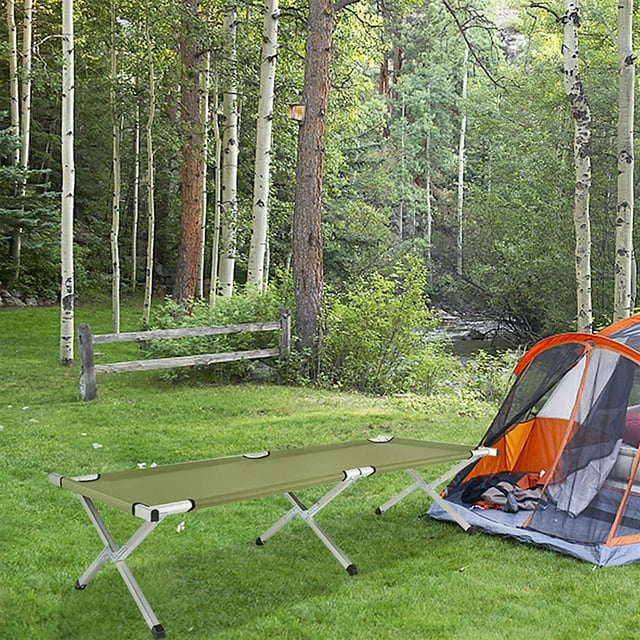 Camp Bed, Portable Folding Camping Cot for Adults