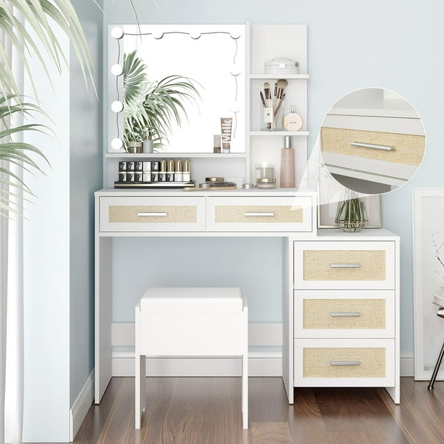 Vanity Desk with Mirror