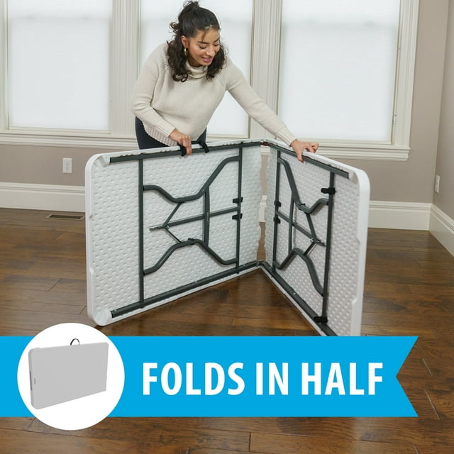 8 Foot Fold-in-Half Rectangle Table