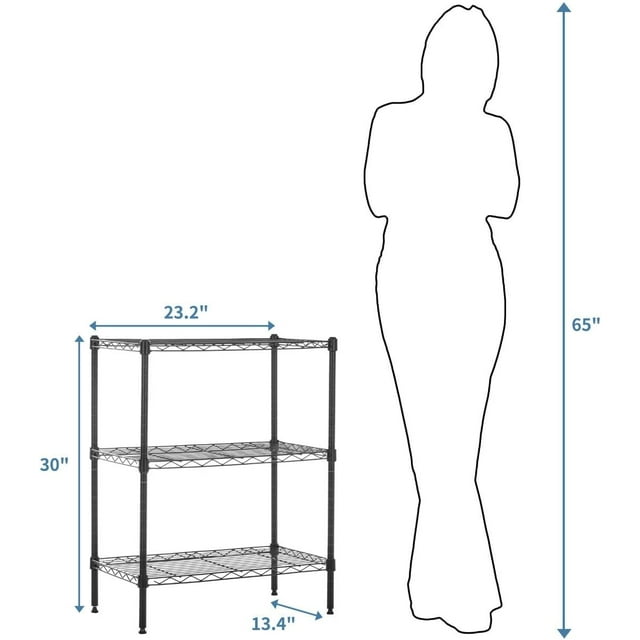 3 Tier Grey Storage Shelving Unit