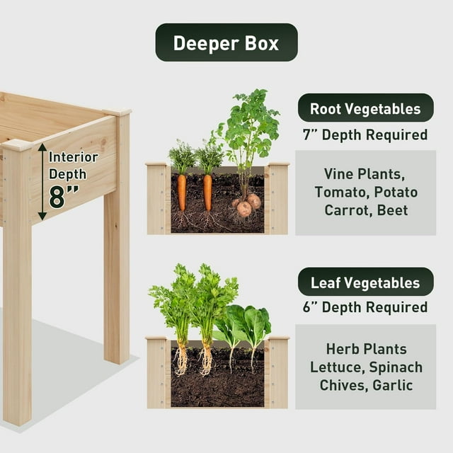 Raised Garden Beds Outdoor 48 X 24in with Legs