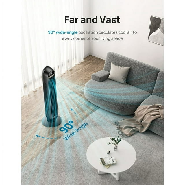 Tower Fans for Home with Remote for Bedroom, Black