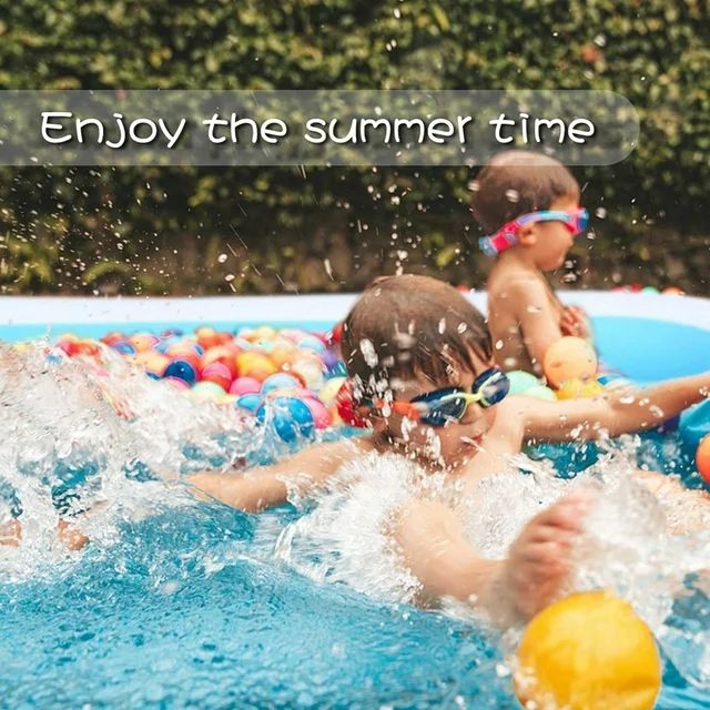 Inflatable Pool, Family Lounge Swimming Pool with Seat for Kids