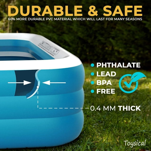 Inflatable Pool for Kids and Adults with Pump