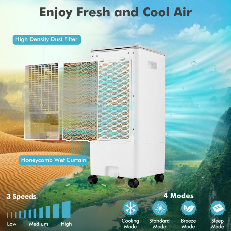 3 in 1 Evaporative Portable Air Cooler with 3 Modes include Remote Control