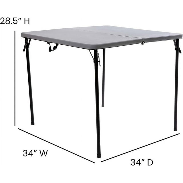 Square Plastic Folding Table Grey