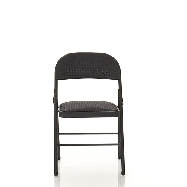 Fabric Folding Chair, 4-Pack, BLACK