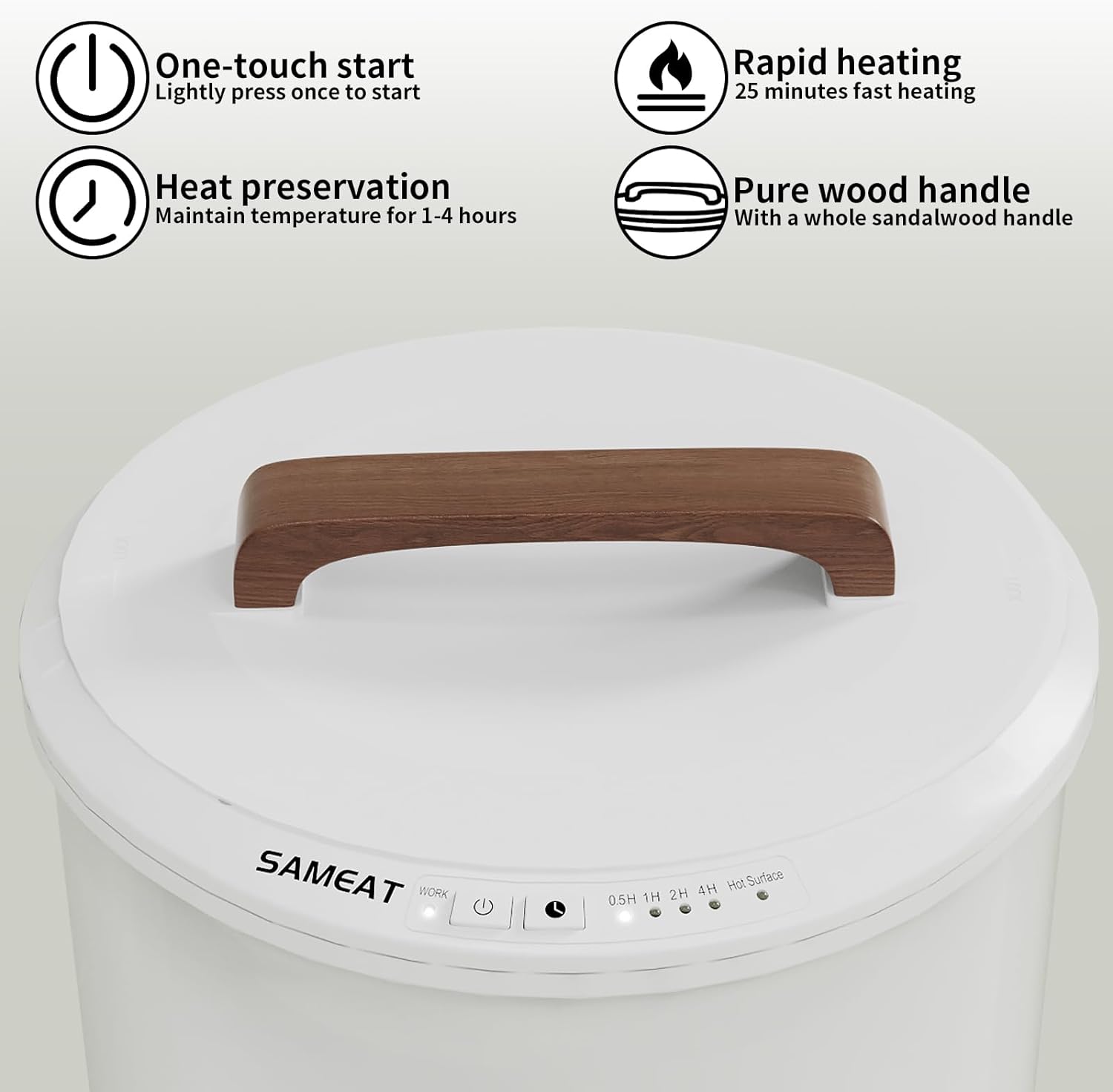 Heated Towel Warmers for Bathroom Large Towel Warmer Bucket, Wood Handle, Auto Shut Off, Fits Up to Two 4070 Oversized Towels, Best Ideal