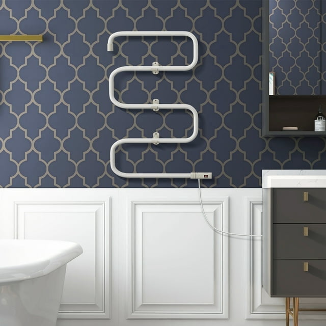 Electric Towel Warmer Drying Rack, White