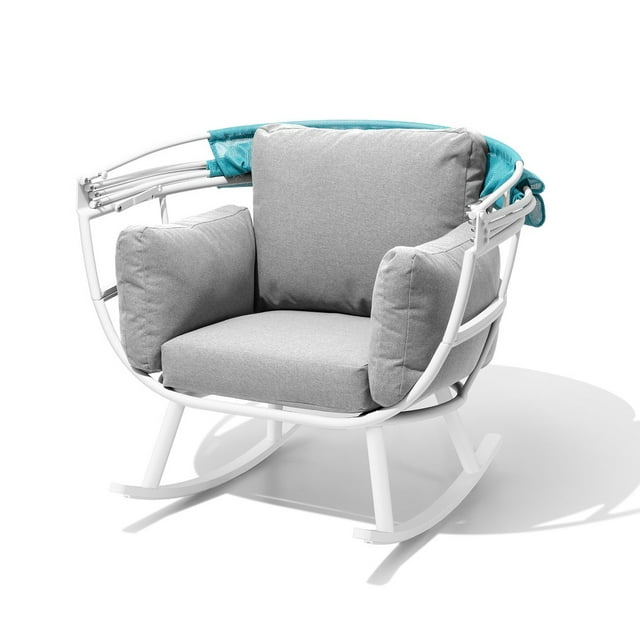 Egg Chair Outdoor Aluminum Rocking Lounge